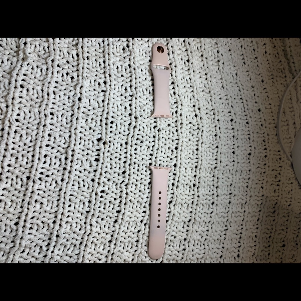 Rose gold Apple Watch band